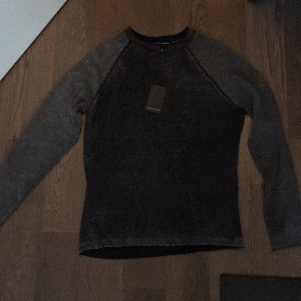 NWT autumn cashmere sweater charcoal grey